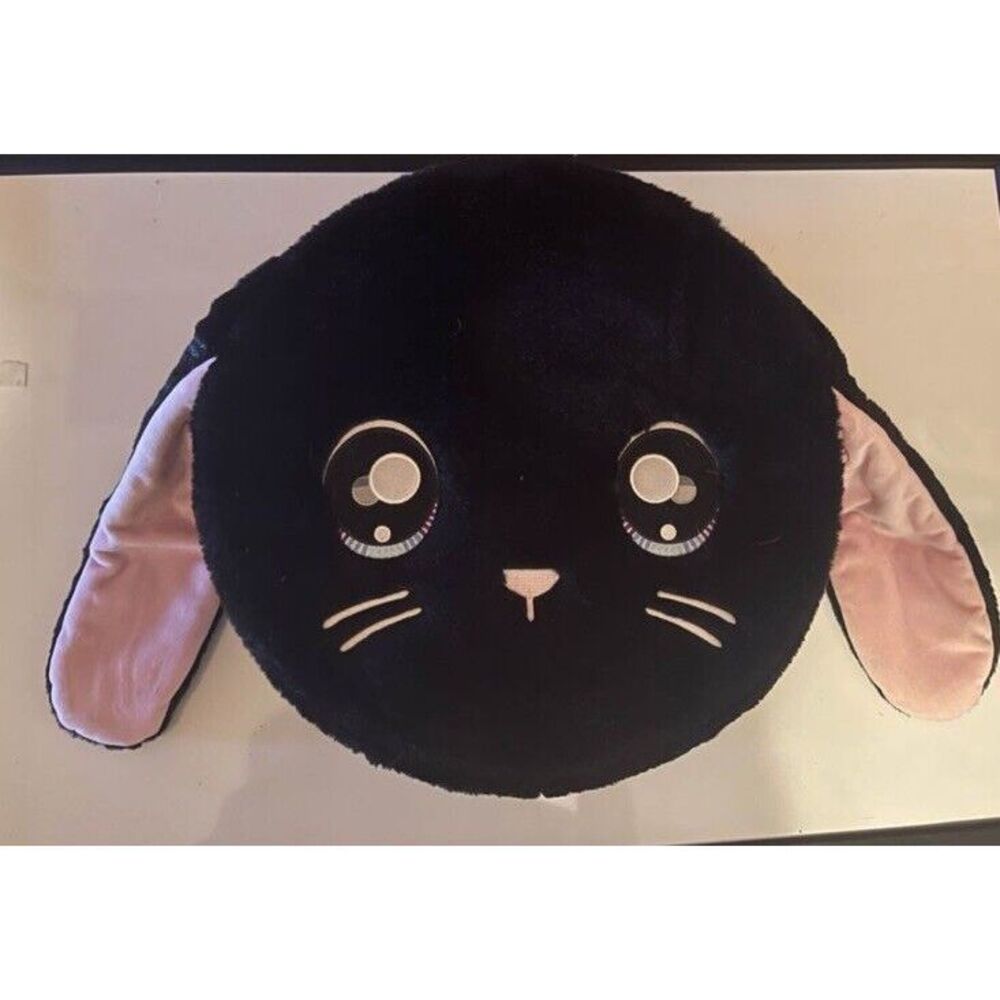 Na Na Na Surprise Black Bunny Hat Box 15" Faux Fur Great Condition! See Pics!